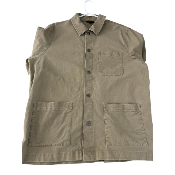BONOBOS Mens Tan Chore Jacket Utility Workwear Button Up Size L - Picture 5 of 12